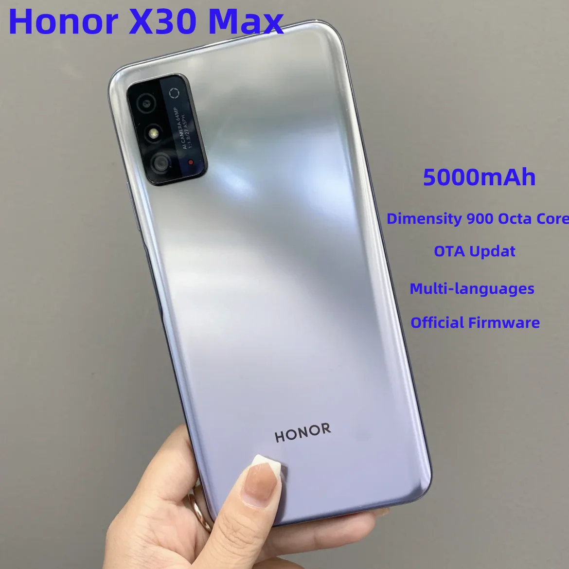 Honor X30 Max 5G ޴ ġ 900,   , 5000mAh, 22.5W , 7.09 ġ  ũ, 64MP  ī޶